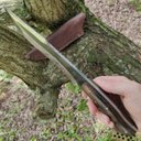 Ver imagem 6 de Faca Fighter Full Tang Artesanal 8 Faca De Luta Monobloco 4mm Brut Forj