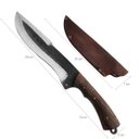 Ver imagem 5 de Faca Fighter Full Tang Artesanal 8 Faca De Luta Monobloco 4mm Brut Forj