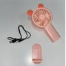 Ventilador de Mesa Rosa Portátil USB Recarregável - 5