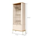 Ver imagem 2 de Conjunto Buffet e Cristaleira Valetine Off White Nature Dourado