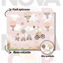 Ver imagem 2 de Papel de Parede Infantil Animais Balão Girafa Rosa 1m²