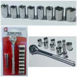 Chave Catraca Reversivel Soquetes 8Mm Até 15Mm Jogo 10 Peças - 2