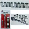 Chave Catraca Reversivel Soquetes 8Mm Até 15Mm Jogo 10 Peças - 2