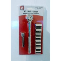 Chave Catraca Reversivel Soquetes 8Mm Até 15Mm Jogo 10 Peças - 3