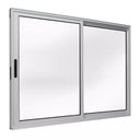 Ver imagem 1 de Janela de Alumínio Branco Vitro de Correr 2 Folhas Móveis sem Grade Cmc Linha Classic-100(l)x120(a)