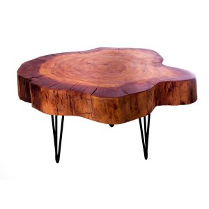 Mesa de Centro Orgânica Rustica Natural D50cm