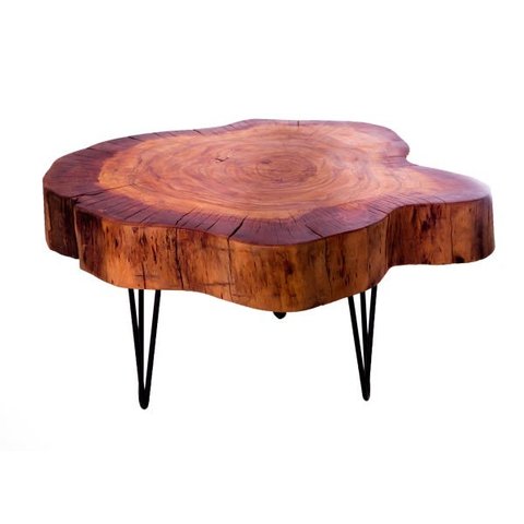 Mesa de Centro Orgânica Rustica Natural D50cm