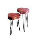 Ver imagem 1 de Jogo de Mesas Laterais Orgânicas Rusticas Naturais