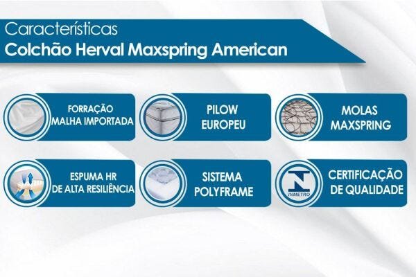 Colchão Casal Herval Molas Maxspring American 138x188 - 5