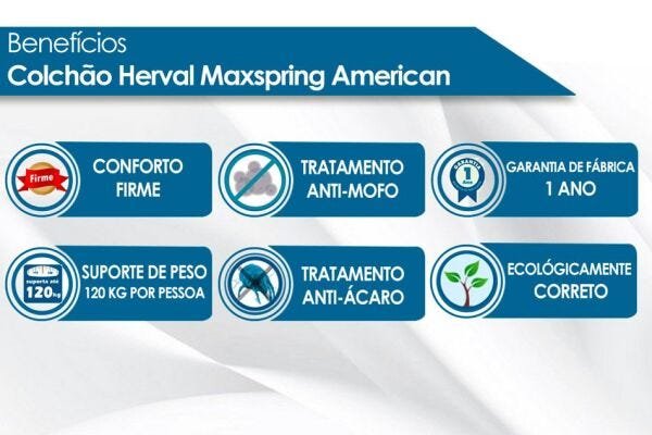 Colchão Casal Herval Molas Maxspring American 138x188 - 4