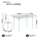 Ver imagem 3 de Conjunto para Sala de Jantar com 4 Cadeiras Lívia Branco/Bege