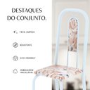 Ver imagem 6 de Conjunto para Sala de Jantar com 4 Cadeiras Lívia Branco/Bege