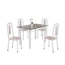 Ver imagem 2 de Conjunto para Sala de Jantar com 4 Cadeiras Lívia Branco/Bege