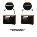 Ver imagem 5 de Balcão Multiuso para Cozinha Micro-Ondas 3 Portas Lina Savana/Preto