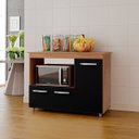 Ver imagem 6 de Balcão Multiuso para Cozinha Micro-Ondas 3 Portas Lina Savana/Preto