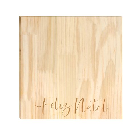 Centro de Mesa em Pinus Feliz Natal 20x20cm