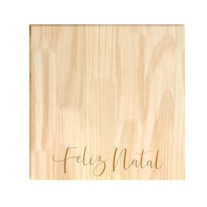 Centro de Mesa em Pinus Feliz Natal 20x20cm