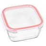 Pote Hermético Quadrado Vidro Temperado Tampa Com 4 Travas Marmita 500ml Marinex Facilita - 1