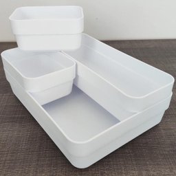 Conjunto Organizadores de Gavetas Logic Kit com 4 Peças Ou Branco - 9