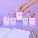 Ver imagem 7 de Kit 5 Porta Objetos Organizador Mesa Escritório Porta Lápis Doçura Dello Adesivos e Suporte