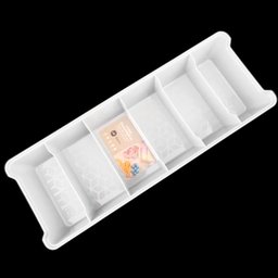 Organizador De Gavetas G Colmeia Com 6 Divisórias Multiuso UZ Branco - 4