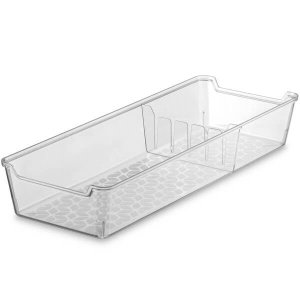 Organizador De Gaveta Divisor Porta Facas Talheres Cozinha UZ Transparente