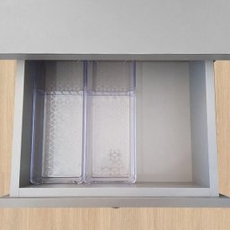 Organizador De Gaveta Divisor Porta Facas Talheres Cozinha UZ Transparente - 2