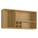 Ver imagem 2 de Armário Aéreo Ametista 3 Portas e 4 Garrafas 120 Cm Freijó Gris - Kits Paraná