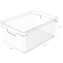 Ver imagem 3 de Caixa Organizadora Empilhável Transparente Cozinha OU 30x20x13cm Brinquedos