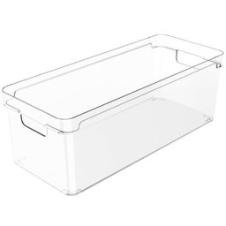 Organizador Empilhável Caixa Organizadora Closet 37x15x13cm Clear Natural - 1