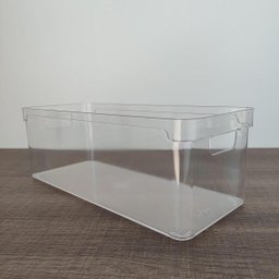 Organizador Empilhável Caixa Organizadora Closet 37x15x13cm Clear Natural - 5