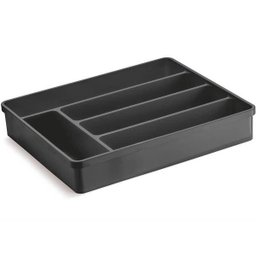 Porta Talheres Organizador Multiuso de Gaveta Separador Divisor Uz Preto - 1