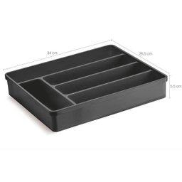 Porta Talheres Organizador Multiuso de Gaveta Separador Divisor Uz Preto - 3