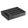 Porta Talheres Organizador Multiuso de Gaveta Separador Divisor Uz Preto - 3