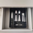 Ver imagem 2 de Porta Talheres Organizador Multiuso de Gaveta Separador Divisor Uz Preto