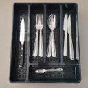 Ver imagem 5 de Porta Talheres Organizador Multiuso de Gaveta Separador Divisor Uz Preto