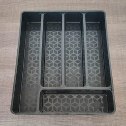 Porta Talheres Organizador Multiuso de Gaveta Separador Divisor Uz Preto - 4