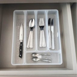Porta Talheres Organizador Multiuso de Gaveta Separador Divisor Uz Transparente - 2
