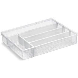 Porta Talheres Organizador Multiuso de Gaveta Separador Divisor Uz Transparente - 1