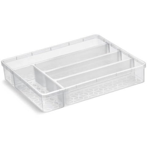 Porta Talheres Organizador Multiuso de Gaveta Separador Divisor Uz Transparente