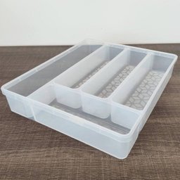 Porta Talheres Organizador Multiuso de Gaveta Separador Divisor Uz Transparente - 5
