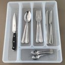 Ver imagem 4 de Porta Talheres Organizador Multiuso de Gaveta Separador Divisor Uz Transparente