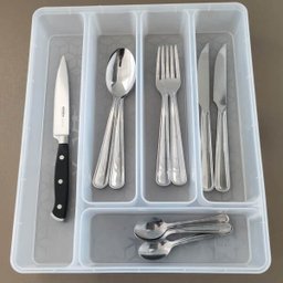 Porta Talheres Organizador Multiuso de Gaveta Separador Divisor Uz Transparente - 4