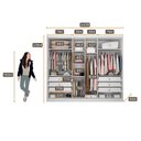 Ver imagem 2 de Guarda Roupa Casal Linea 6 Portas 6 Gavetas Neve com Espelho – Novo Horizonte