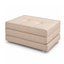 Ver imagem 1 de Puff Cama Dobravel Solteiro 90cm com Rodizios: Linho Nude