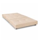 Ver imagem 2 de Puff Cama Dobravel Solteiro 90cm com Rodizios: Linho Nude