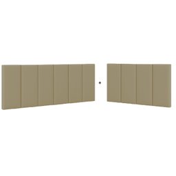 Cabeceira em L para Cama Box Solteiro Proteção Lateral Estofada - Caramelo Suede - 2