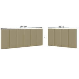 Cabeceira em L para Cama Box Solteiro Proteção Lateral Estofada - Caramelo Suede - 6
