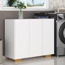 Ver imagem 1 de Armário Lavanderia com 3 Portas 90 cm Multimóveis MP5034 Branco/Natural