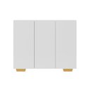 Ver imagem 5 de Armário Lavanderia com 3 Portas 90 cm Multimóveis MP5034 Branco/Natural